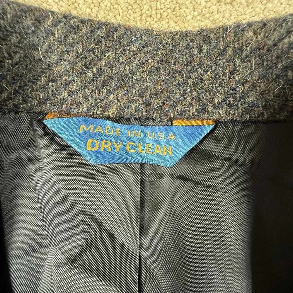 PENDLETON Men's Gray Western Elbow Patch Wool Jacket Sport Blazer Size‎ 42 USA